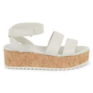 Vince Jet Cork Leather Platform Sandals New 9.5